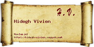 Hidegh Vivien névjegykártya
